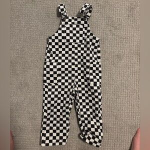 Little trouble toddler Checkered Overalls